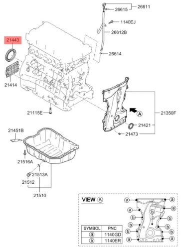 HYUNDAI / KIA сальник 214432G000