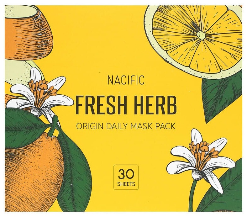 Маска для лица Nacific тканевая Fresh Herb Origin Daily 30 шт