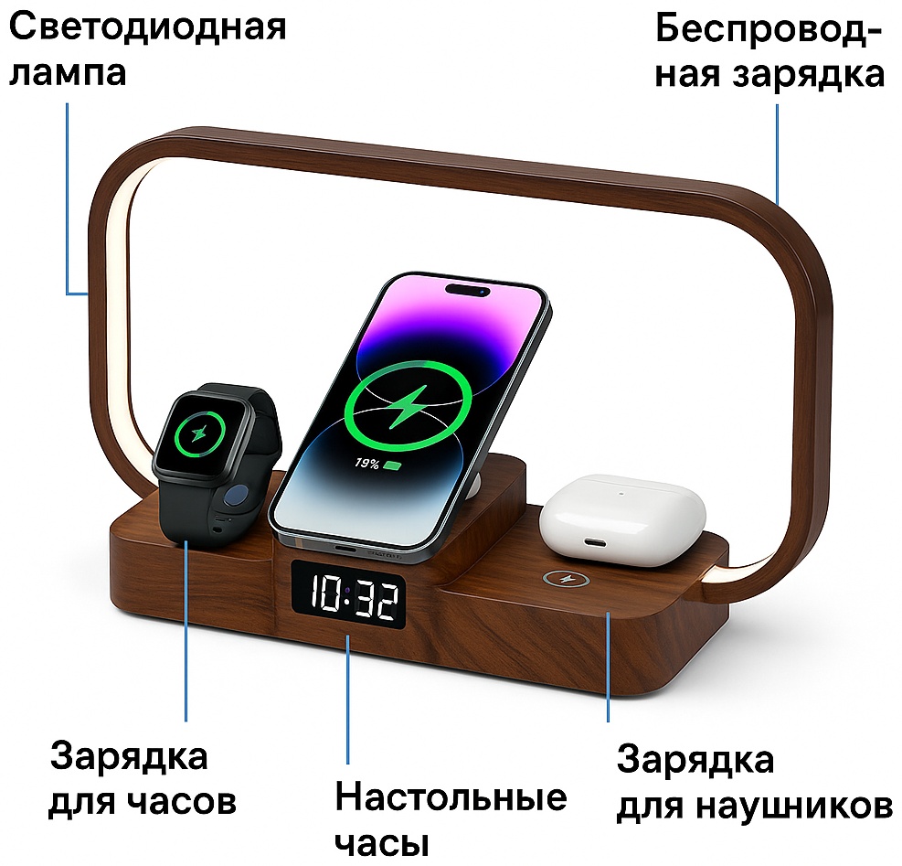Декоративный светильник настольный TX2230, теплый белый, холодный белый, белый