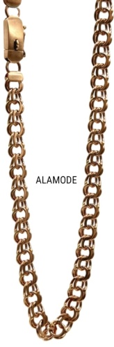 ALAMODE Коробка замок длина 55 см, вес 33.5 г золото, плетение бисмарк