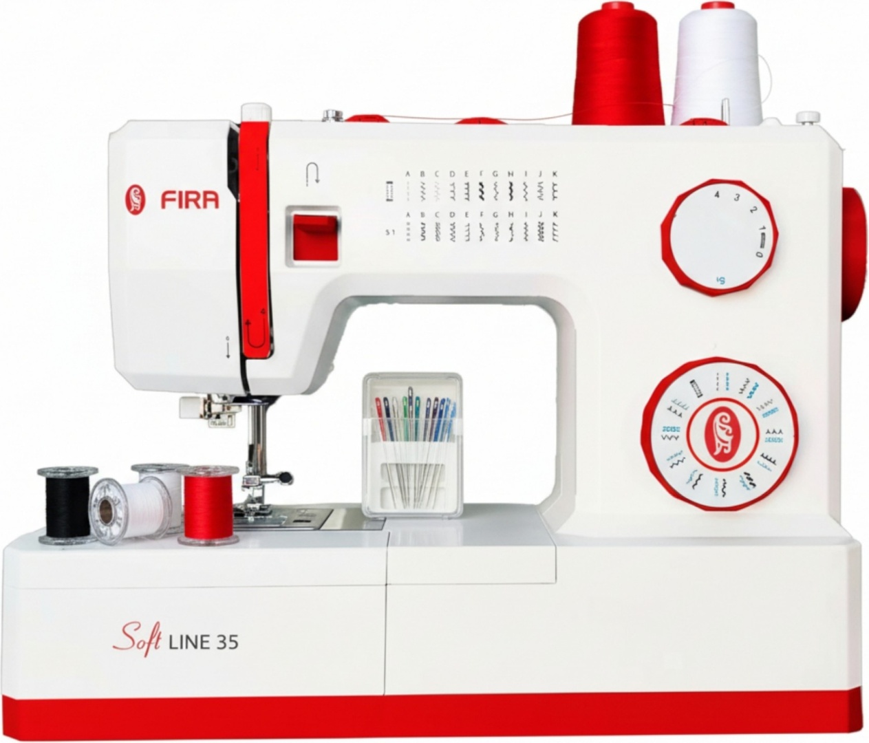 Швейная машина Fira Soft Line 35 белый, красный