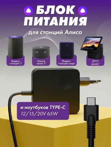 LIVANO CS-Алисы/Яндекс 2 USB Type-C 65 Вт черный