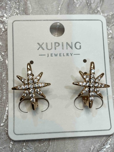 Серьги Xuping Jewelry бижутерный сплав, фианит
