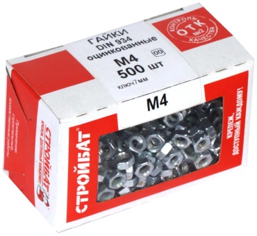 СТРОЙБАТ шестигранная M4, 500 шт