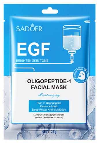 Маска для лица SADOER тканевая oligopeptide hydrating and double-care facial mask - Олигопептидная маска 1 шт