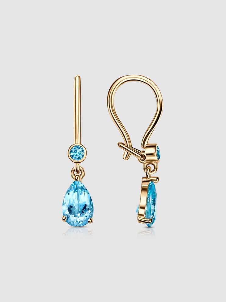 Серьги Lucente EAR-LU-585-263076 вес 1.26 г золото, фианит