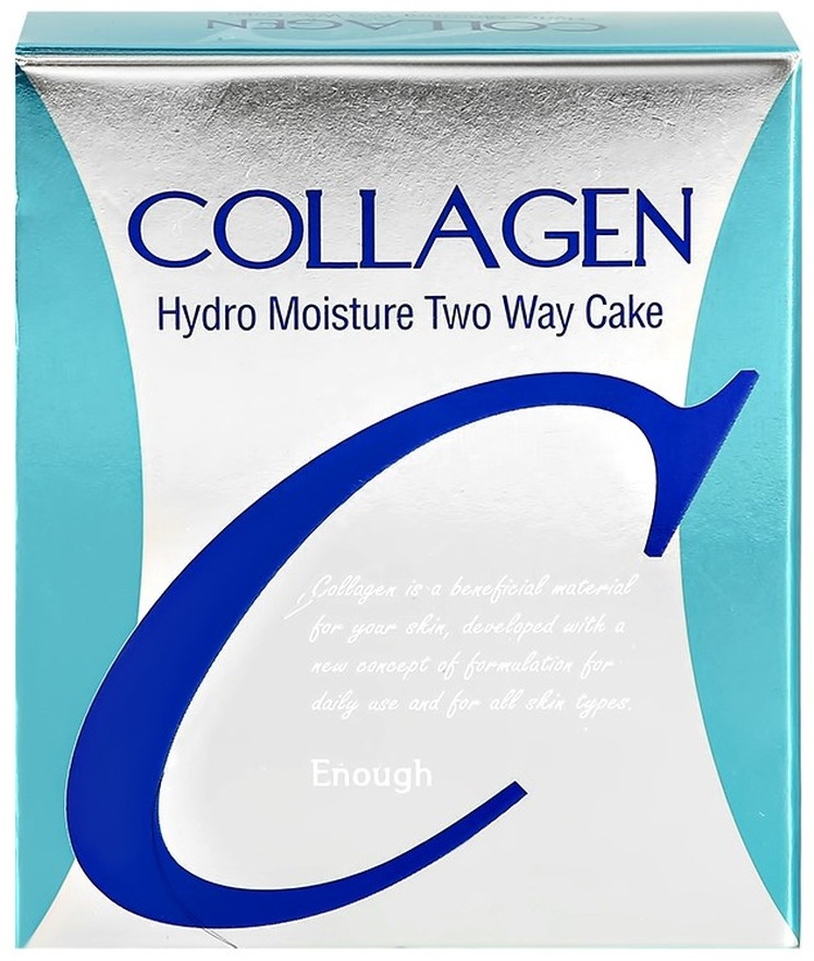 Пудра ENOUGH COLLAGEN HYDRO MOISTURE TWO-WAY CAKE сухая тон 21 бежевый