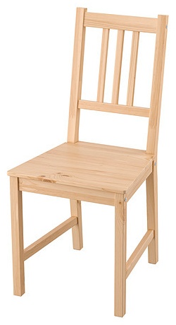 Стул IKEA PINNTORP, 90x42x49 см, коричневый 1 шт.