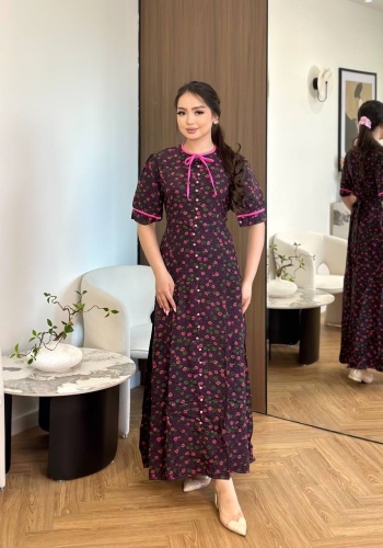 Хлопковый халат мультиколор