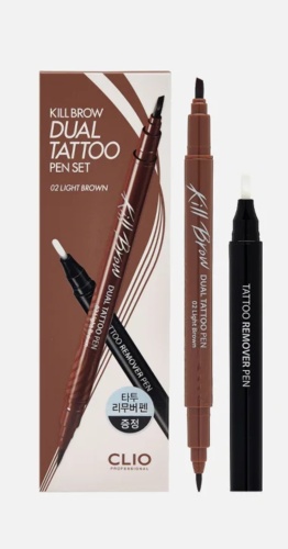 CLIO фломастер Kill Brow Dual Tattoo 02 Light Brown