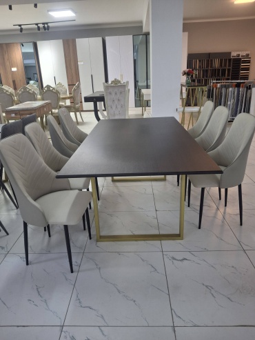 Обеденный стол ALI HOME Gloria, 200х100x75 см, МДФ, темно-серый