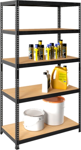 Стеллаж напольный Промет SBL 180KD, 90x40x180 см, черный