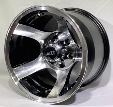 RNO ACX 10x16/6x139.7 D110.1 ET-38 4 диска черный, серебристый