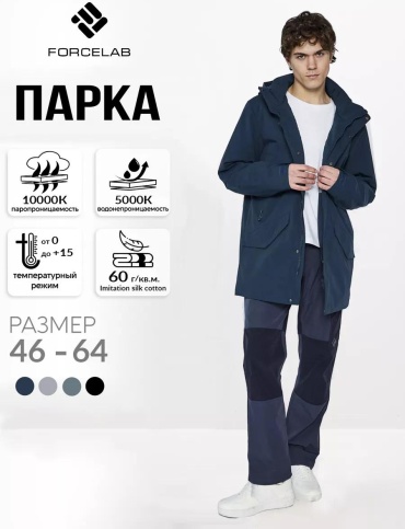 Парка синий