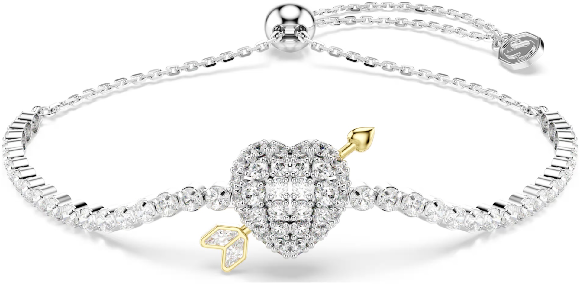 Swarovski длина 24 см бижутерный сплав, кристаллы Swarovski