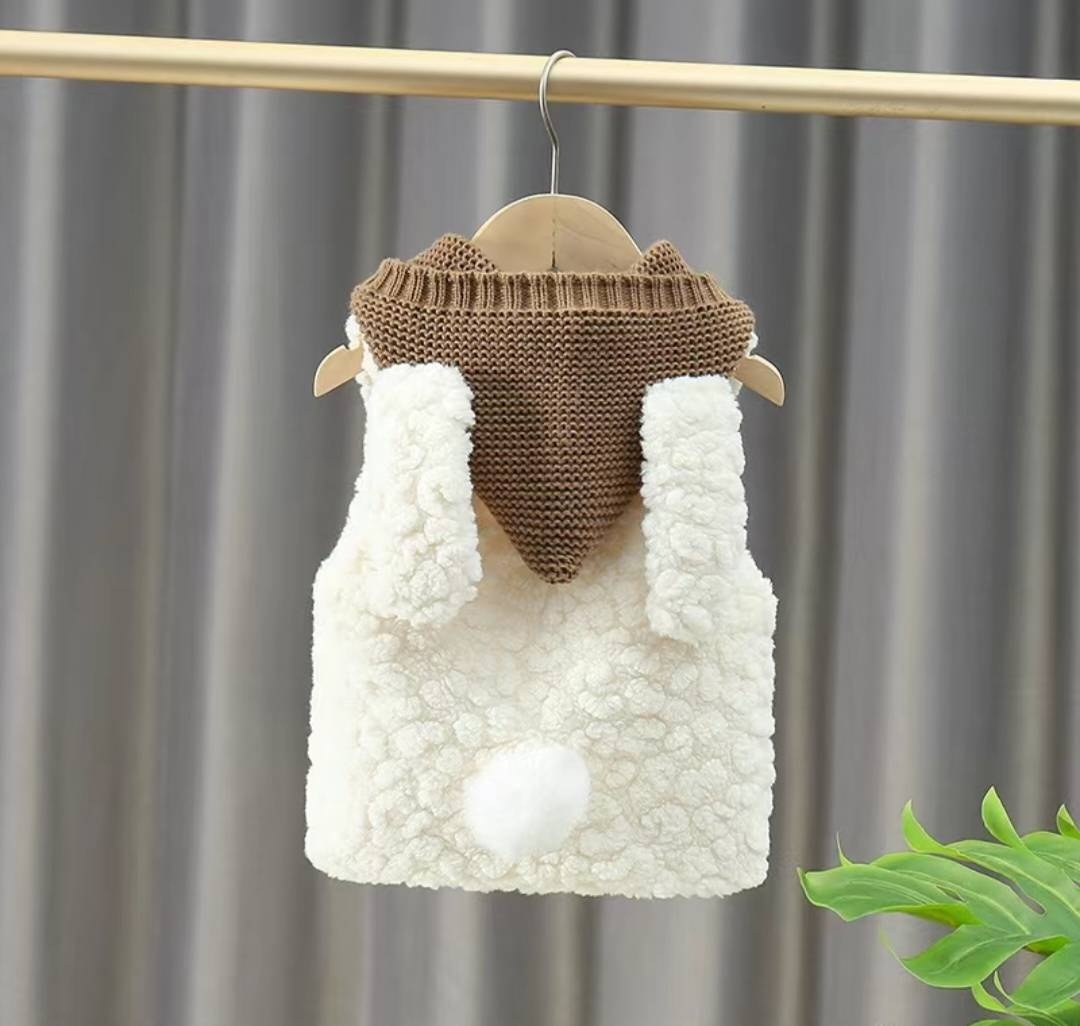 Жилет Home baby белый, бежевый