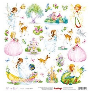 Бумага для скрапбукинга односторонняя Dream Land "Карточки 3" 30,5x30,5 см (лист) SCB220604809b
