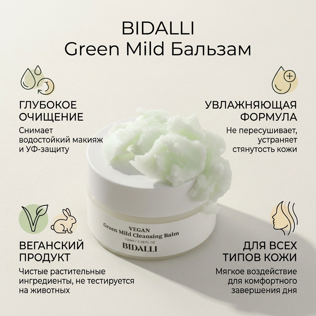 BIDALLI Green Mild бальзам 100 мл