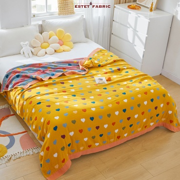 Детский плед Estet fabric 150х200 см, хлопок, красный, желтый, белый