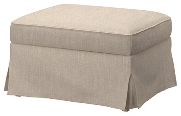 Пуф IKEA EKTORP footstool with storage, 62x60x44 см, белый