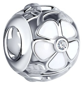 Шарм Zlato 478СР94031950С1 вес 1.63 г серебро, фианит, эмаль