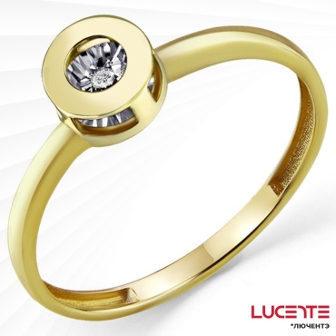 Lucente Бриллианты Якутии RIN-LU-585-671456-17 размер 17 вес 1.08 г золото, бриллиант