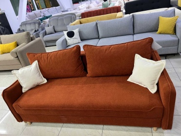 Диван Ереке Мебель Сальдио domnan s170, 210х100 см, обивка букле, терракотовый
