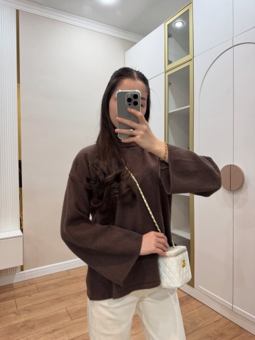 Свитер AIZERE _SHOP темно-коричневый