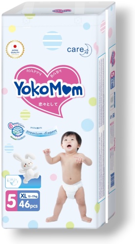 Подгузники Yokomom XL, 5, 46 шт
