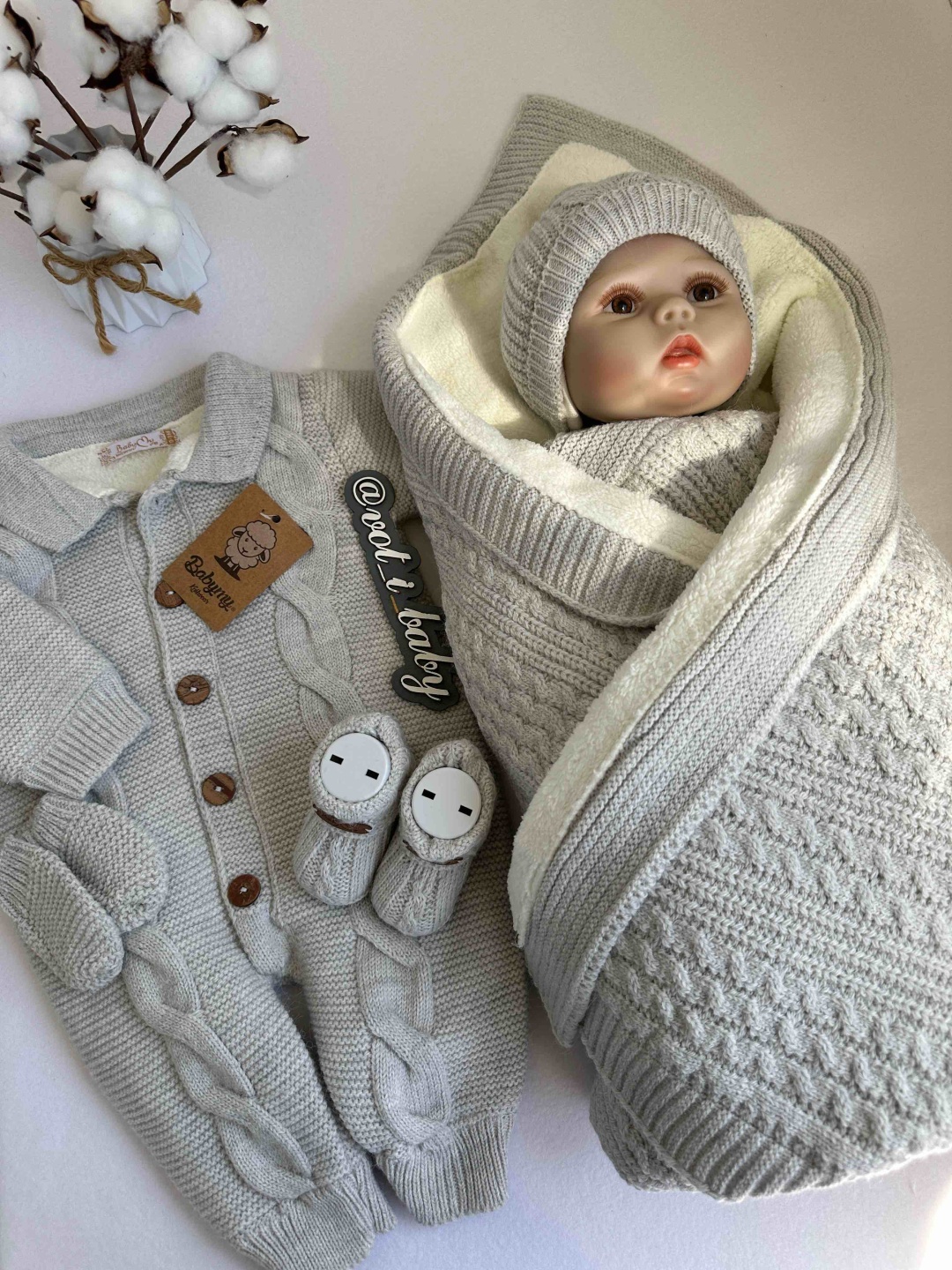 Комплект BabyMy серебристый