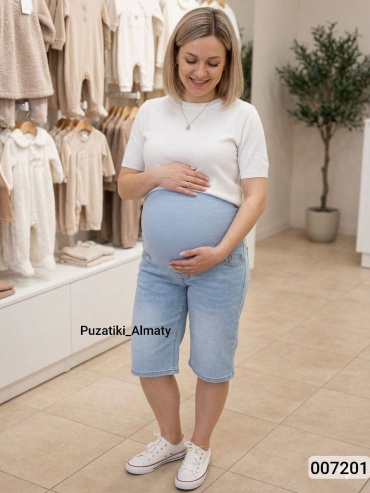 Джинсовые шорты Puzatiki голубой, лиловый