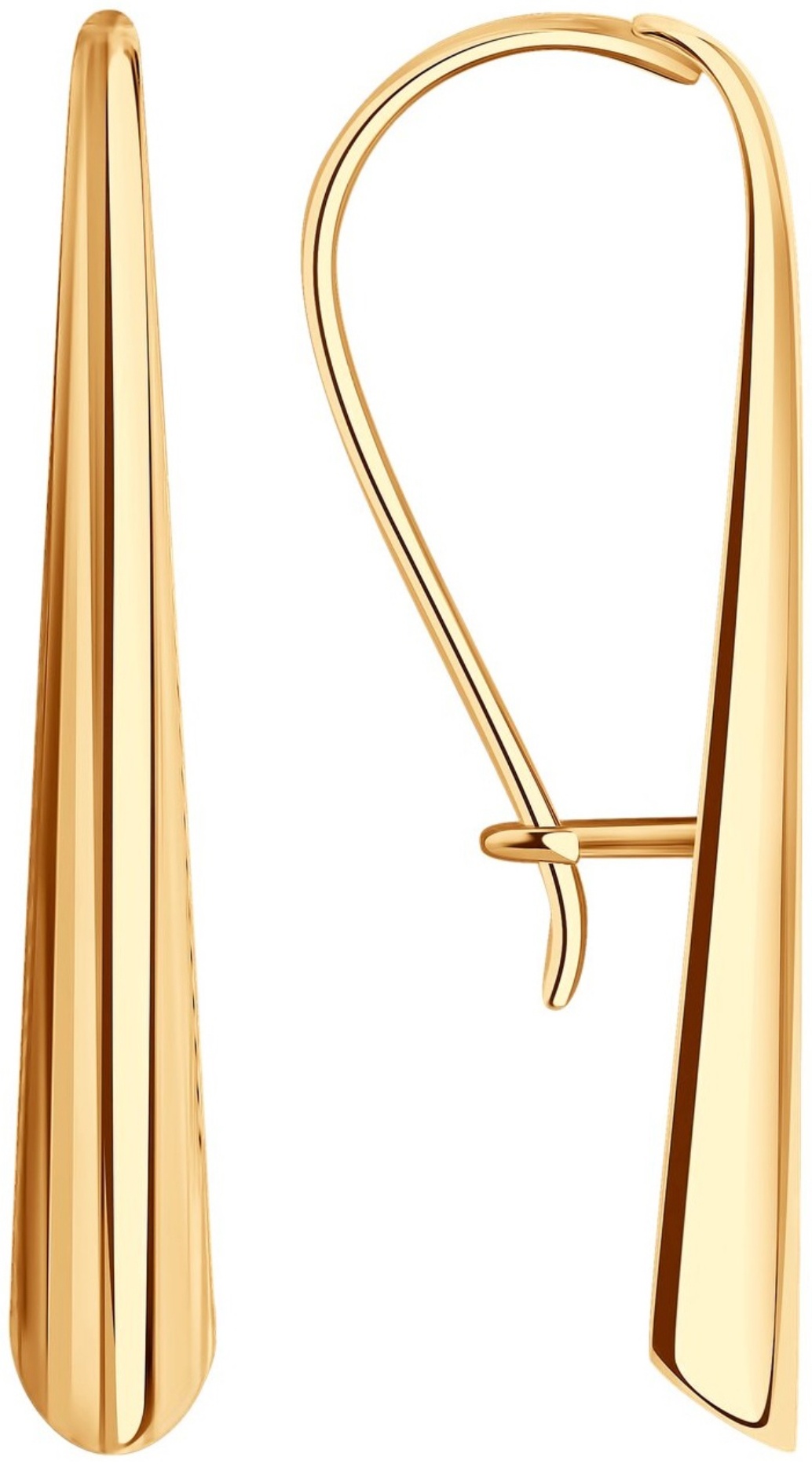 Серьги Aishen Gold 100-232-10 вес 1.46 г золото, без вставок