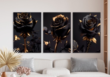 Room Art KZ модульная картина Красивые розы цветы 180x90 см