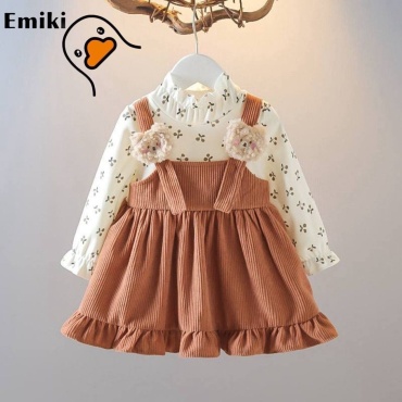Повседневное платье Emiki коричневый, бежевый
