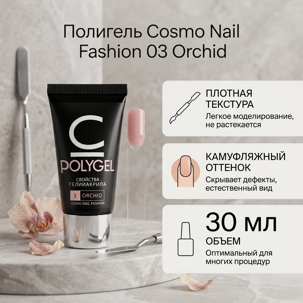 NailShop.kz полигель Polygel 03 Orchid 30 мл