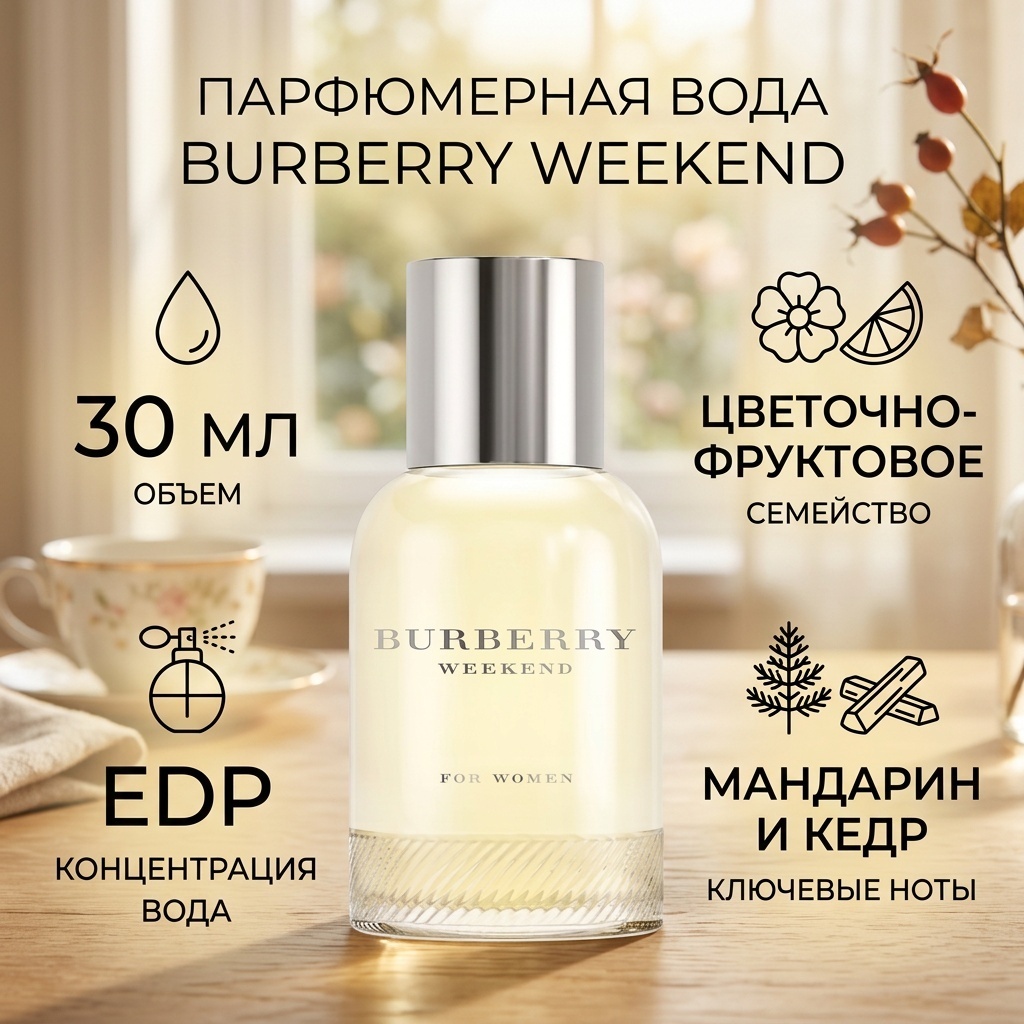 Burberry Weekend парфюмерная вода EDP 30 мл, для женщин