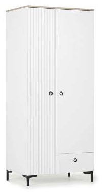 Распашной шкаф Askona Zima, 85.5x199.5х60 см, белый