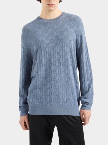 Пуловер Armani Exchange голубой