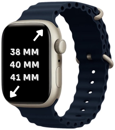 Ремешок S&M для Apple Watch Series 6, Watch Series 7, Watch Series 8, Watch SE, Watch SE 2nd Gen темно-синий