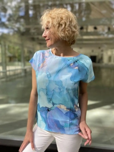 Блузка NIKA_&_COLLECTION голубой
