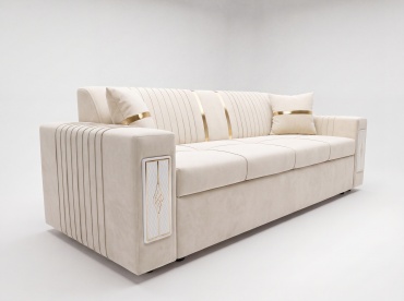 Диван SEIMI RIM, 220х92 см, обивка велюр, слоновая кость