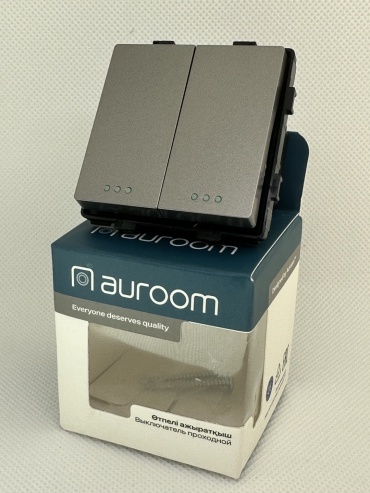 Выключатель клавишный Auroom Auroom, серый