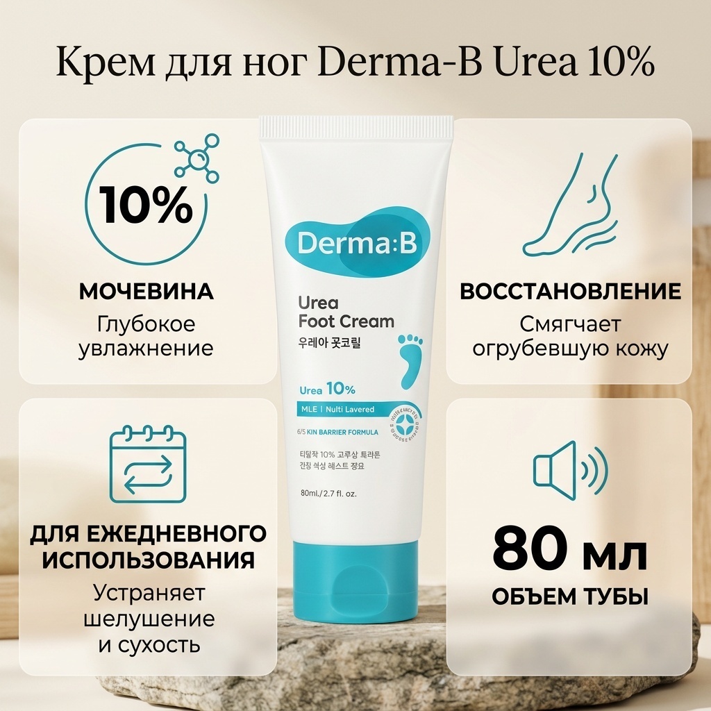 Derma-B Urea 10% крем для ног 80 мл