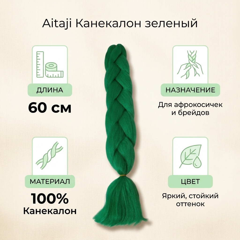 Aitaji канекалон зеленый женский