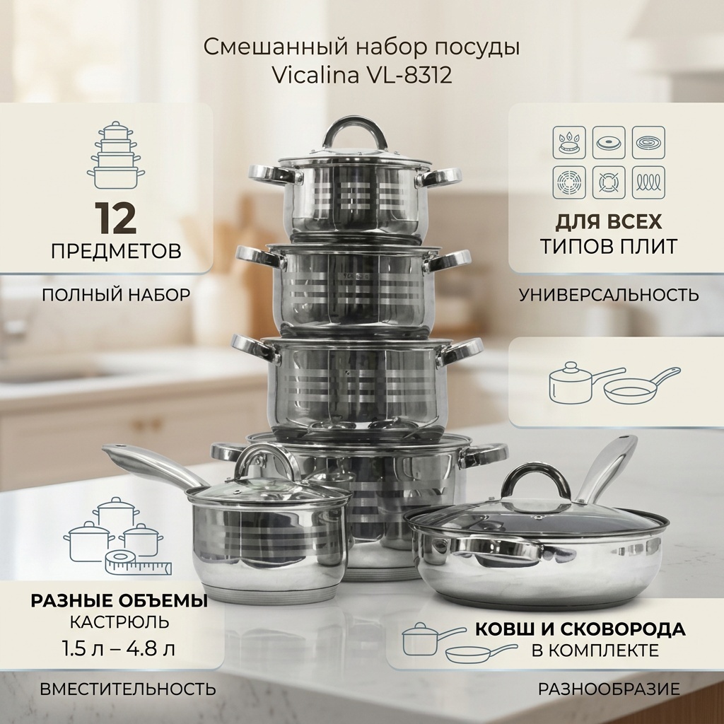 Смешанный набор Vicalina 12 в 1