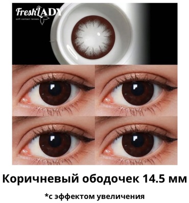 Контактные линзы Freshlady H2 Coffee -2.25 кривизна 8.6 на год 2 шт