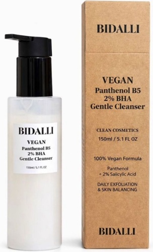 BIDALLI Vegan Panthenol B5 2% BHA Gentle Cleanser гель-пенка 150 мл