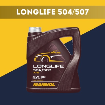 Синтетическое Mannol LongLife 504/507 5W-30 4 л