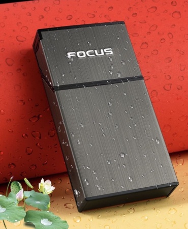Портсигар FOCUS YH089 12 x 6 см влагозащитный корпус, с зажигалкой