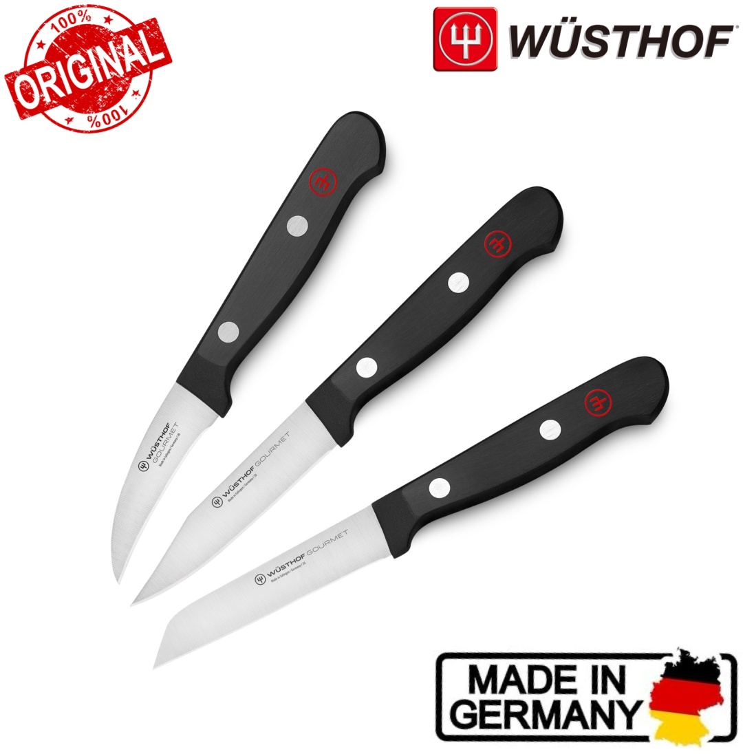 Для нарезки WUSTHOF Gourmet Paring Knife Set 967531634, лезвие: углеродистая сталь 3 шт